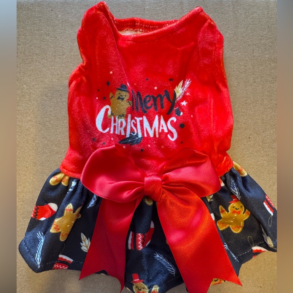 Set of 3 Christmas outfits for small dog